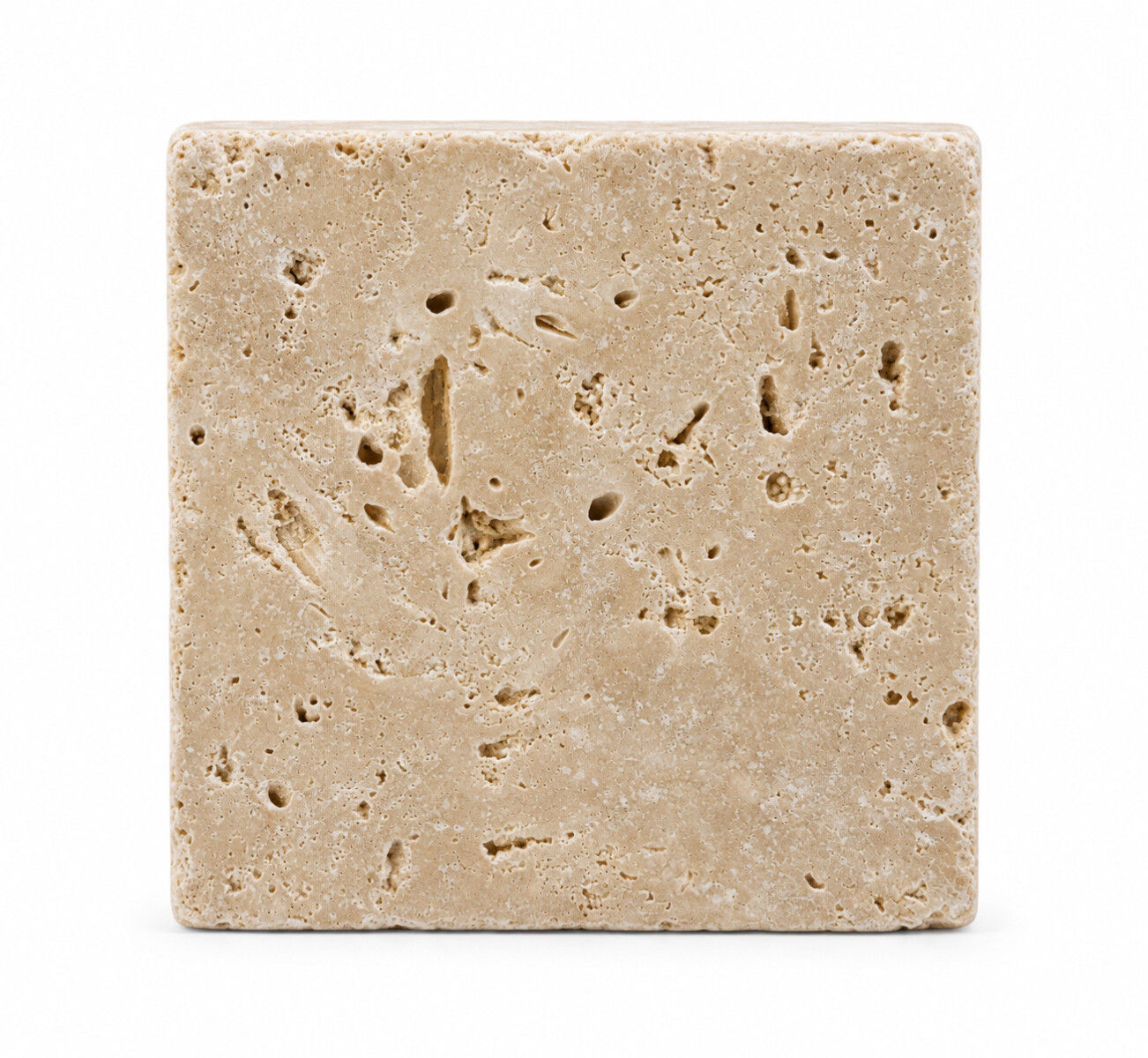 Revestimiento de Piedra Natural Travertino Ivory Tumbled 10x10 cm 