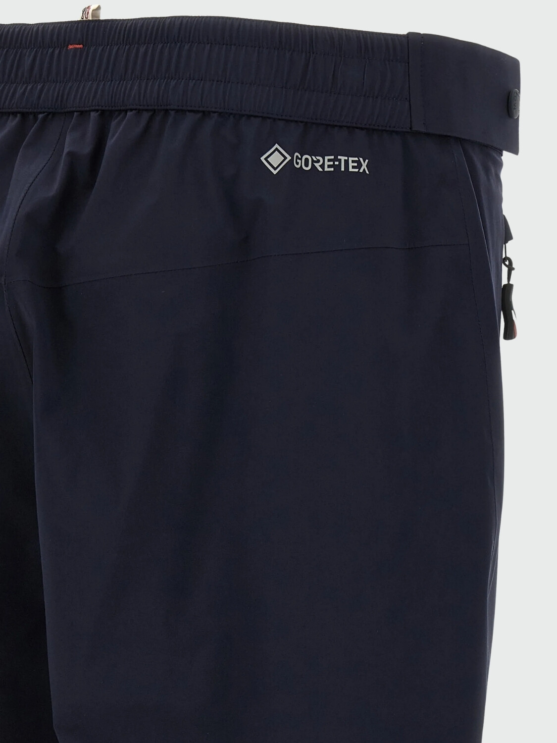 MONCLER - Pantalón con logo estampado Azul Brillante