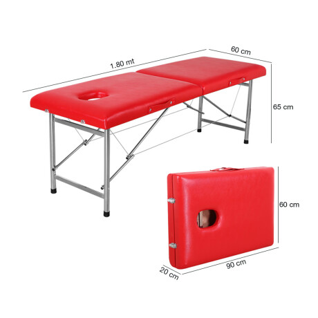 Set Camilla Profesional Masajes c/ Valija + Masajeador Relax Rojo