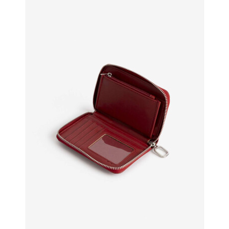 Billetera Zip Round Rojo Burdeaux