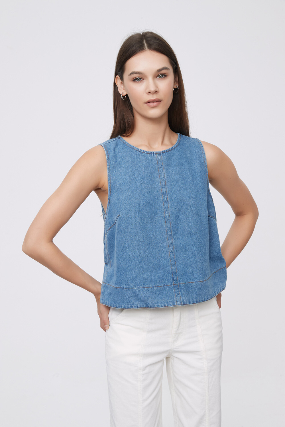 Blusa Wonk Azul Medio