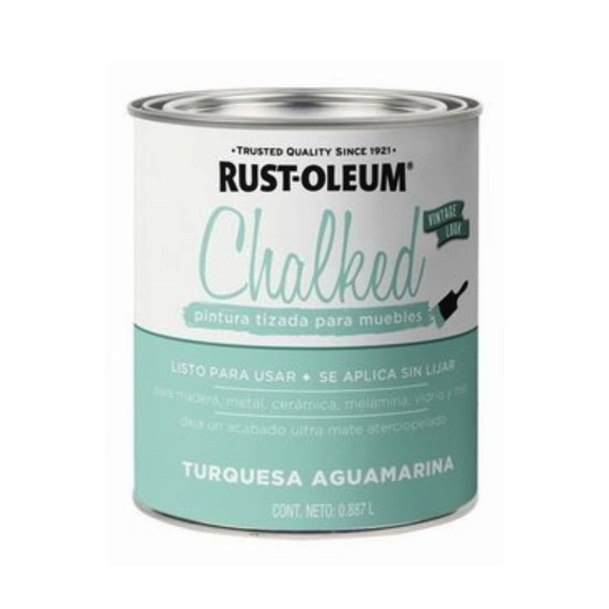 PINTURA TIZADA RUST OLEUM 0.887Lt. - TURQUESA AGUAMARINA 