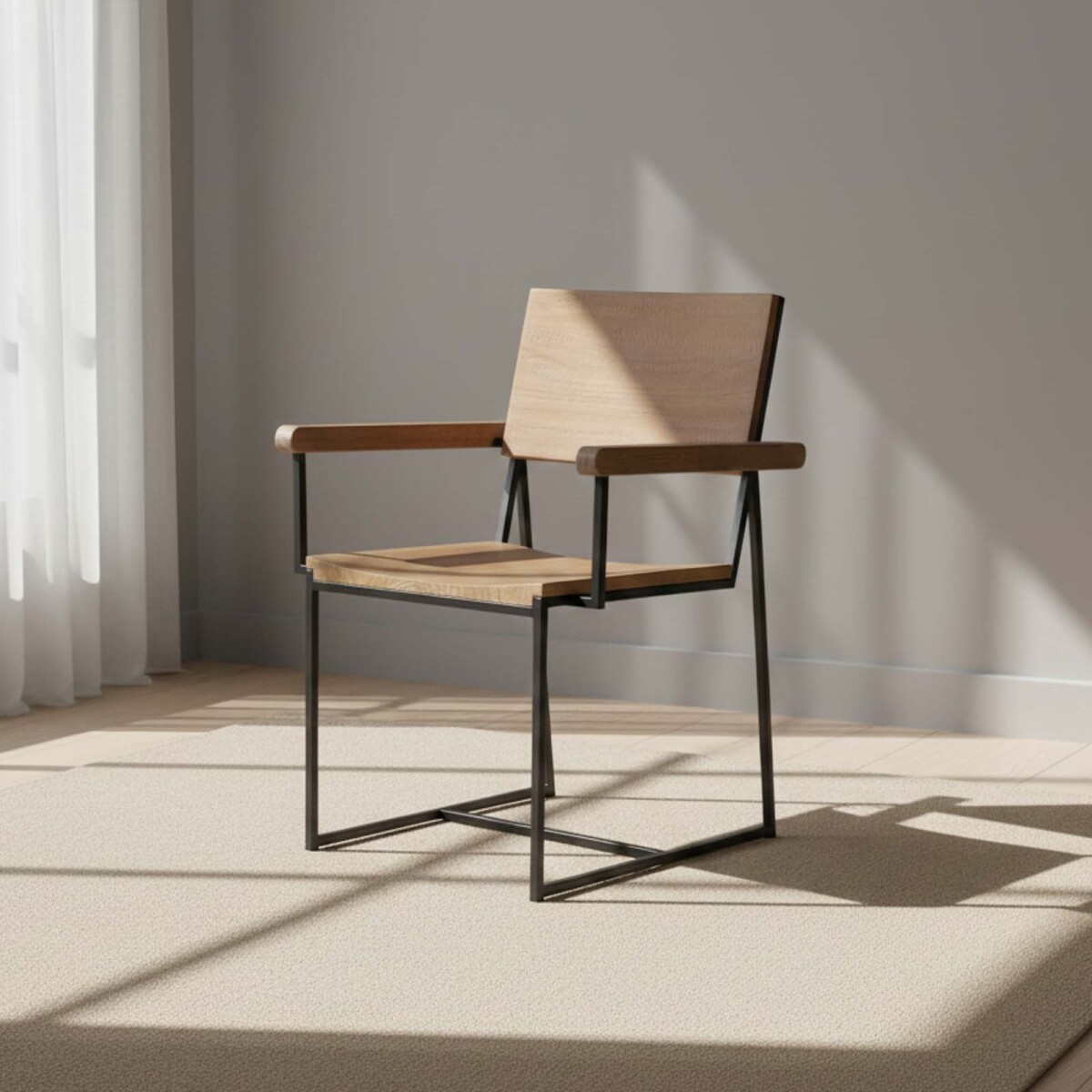 SILLA - NATURAL/BEIGE MADERA BAXTER 