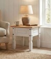 Mesa de living lateral Linea mexicana Blanco