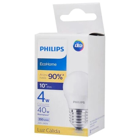 LAMPARA LED ECOHOME 4 W PHILIPS Sin color