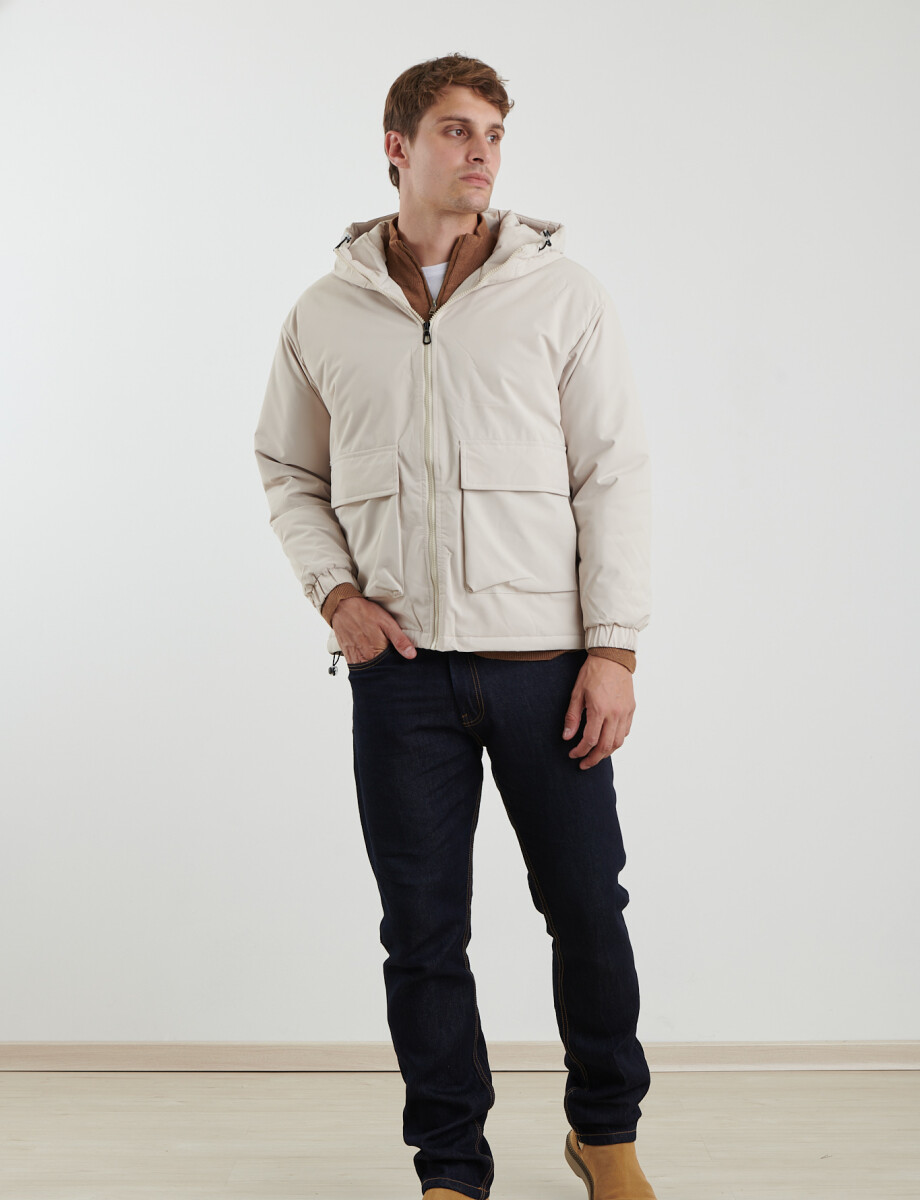 300221 CAMPERA HARRINGTON LABEL Blanco