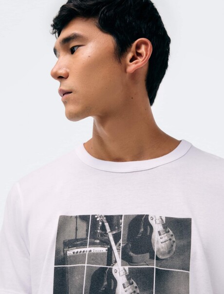 CAMISETAS MANGA CORTA CON ESTAMPA BLANCO