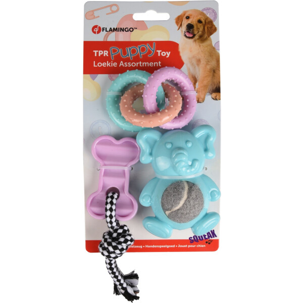 SET 3 JUGUETES TPR FLAMINGO LOEKIE PARA CACHORROS SET 3 JUGUETES TPR FLAMINGO LOEKIE PARA CACHORROS