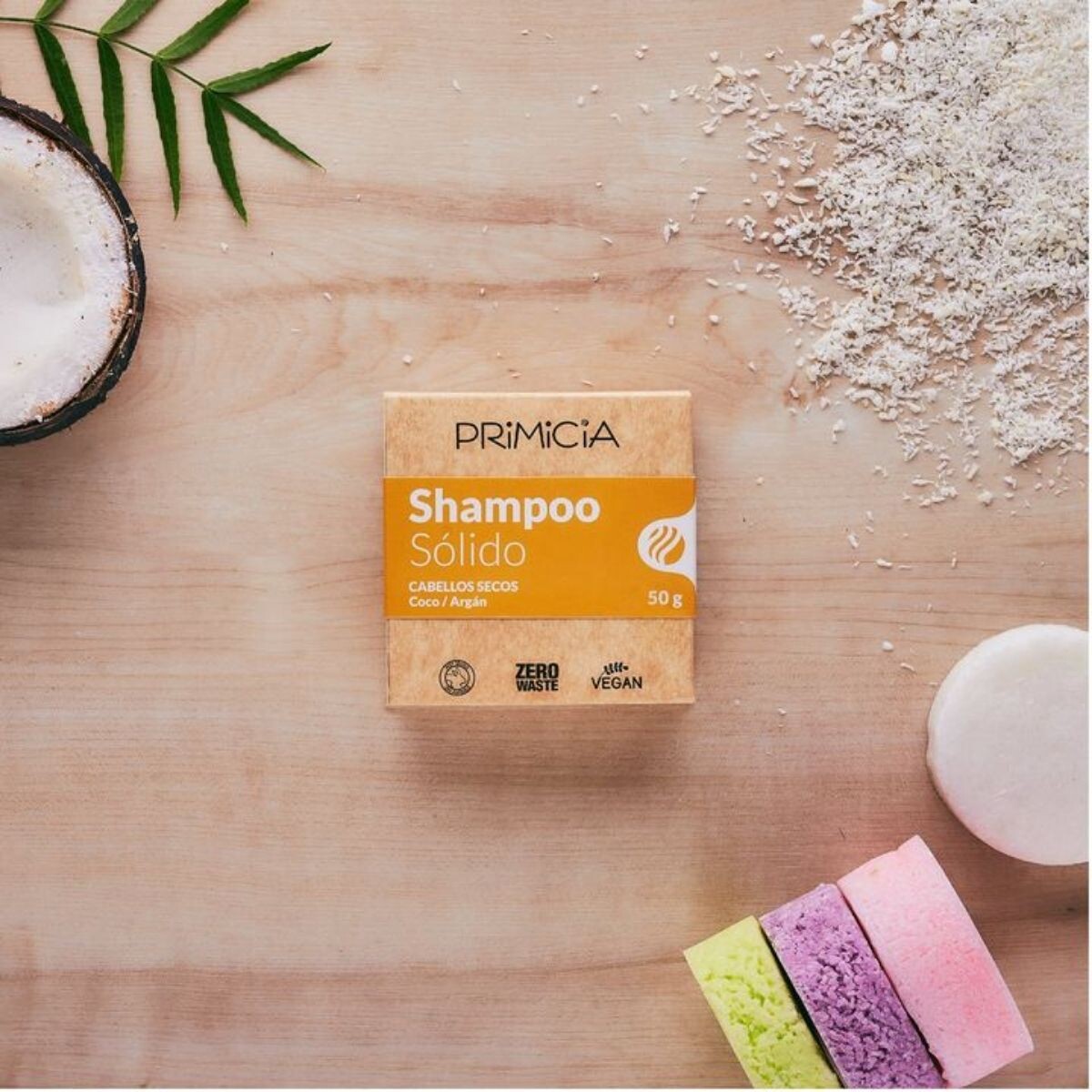 Shampoo Sólido Primicia Vegano Cabello Seco 50 GR 