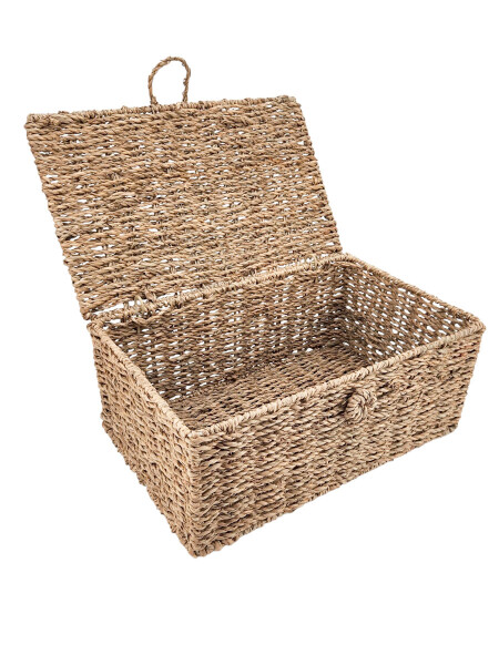 CAJA TEJIDA MARRON