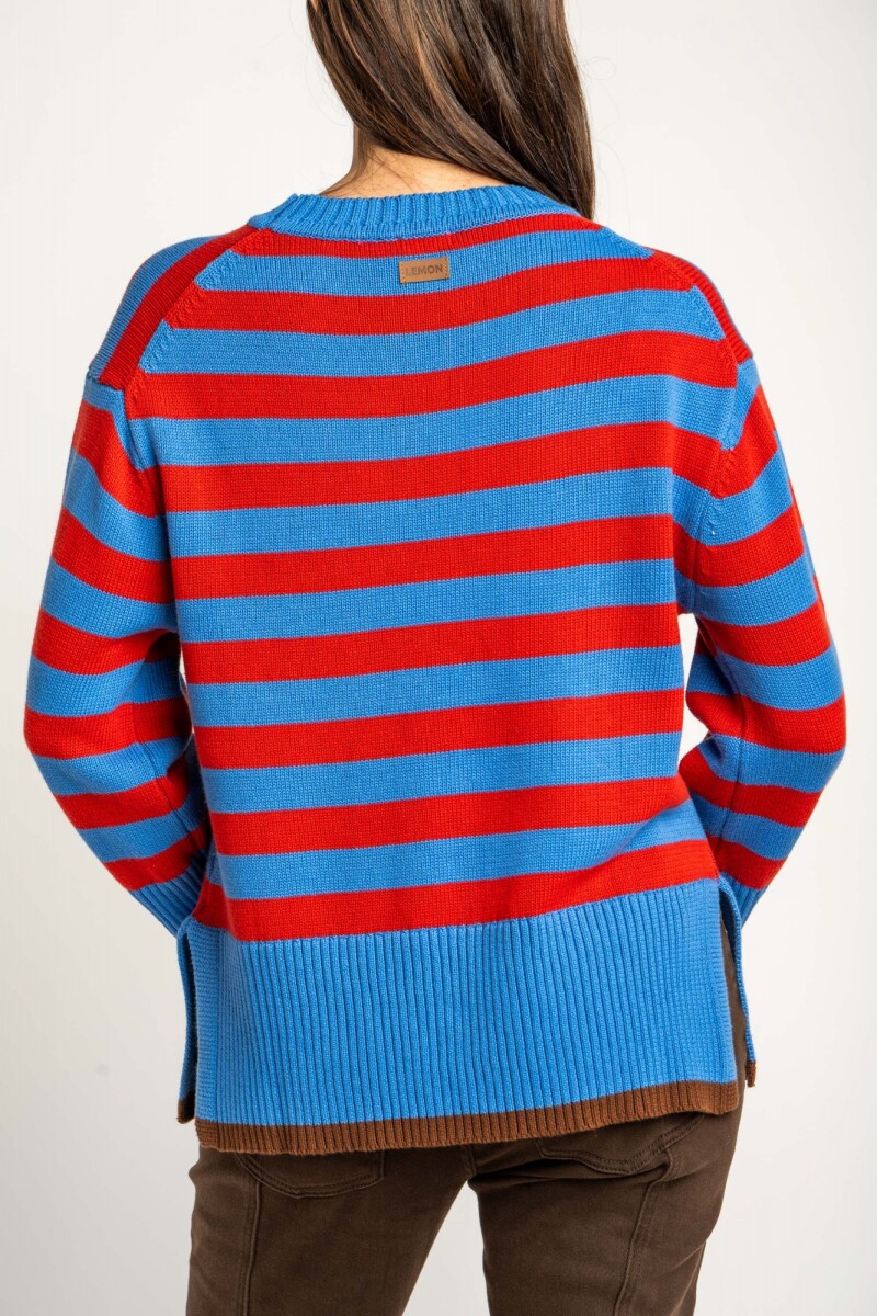 Sweater Rayado Rojo
