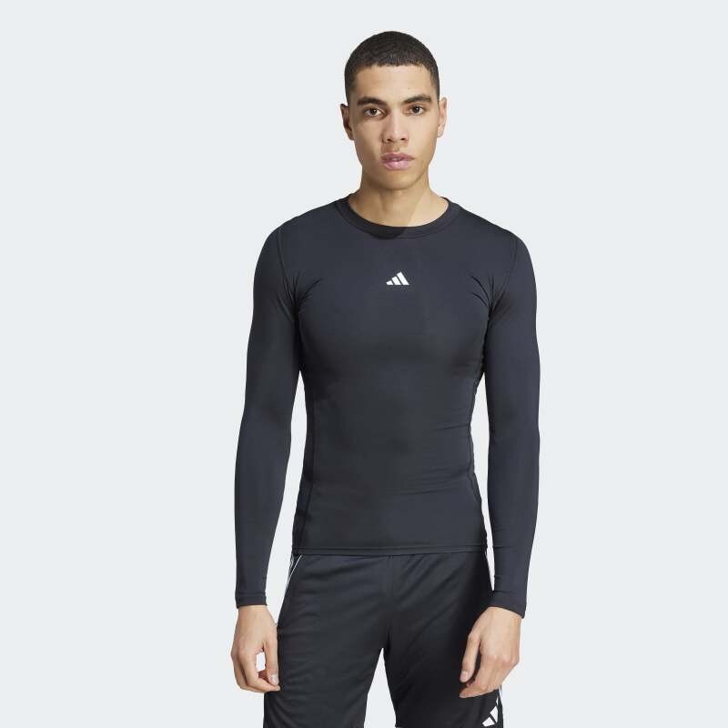 Remera Adidas Manga Larga Techfit Negro