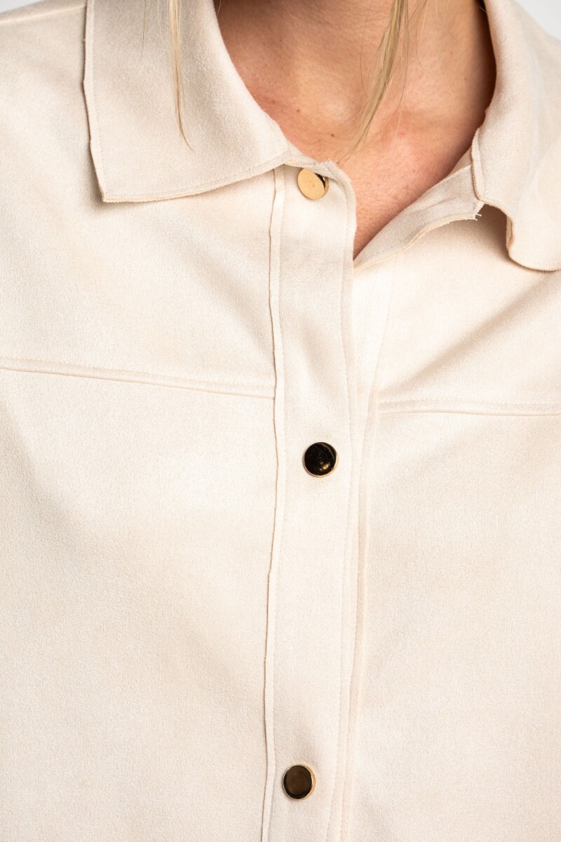 Camisa Gamuza Vegana Crudo