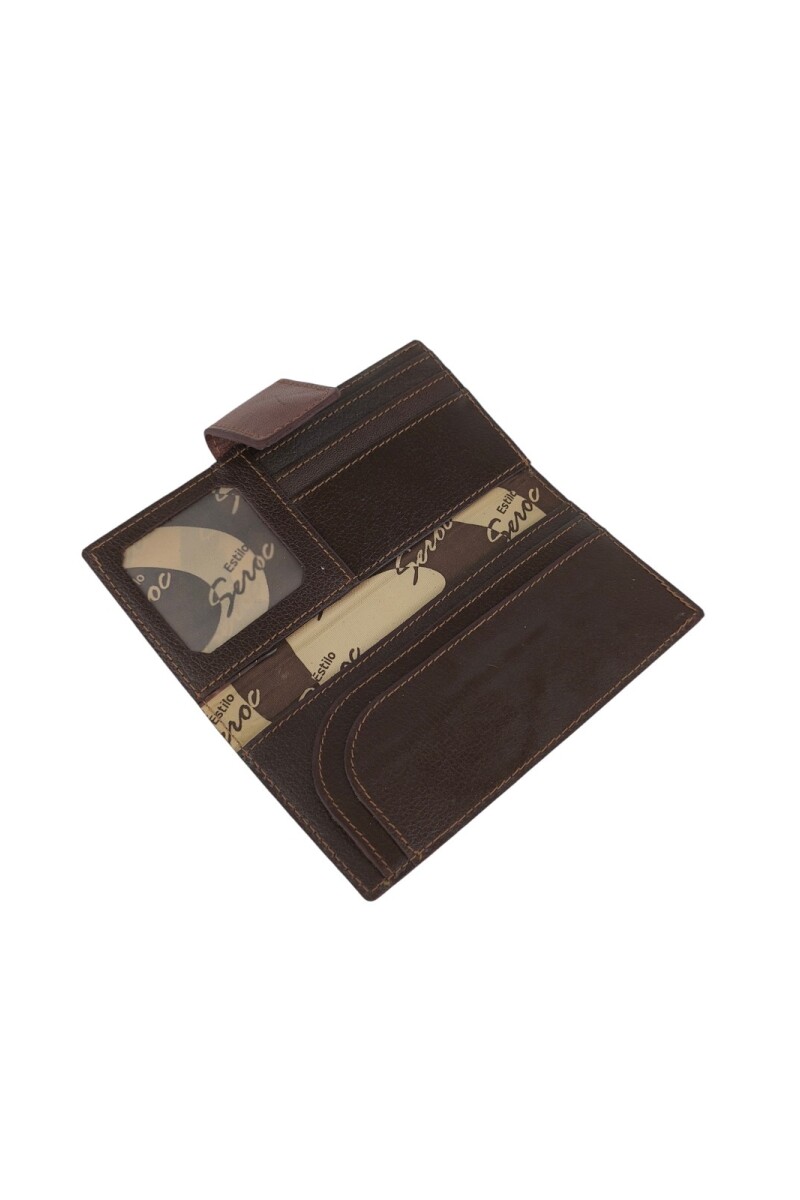 Billetera clasica al corte Marron
