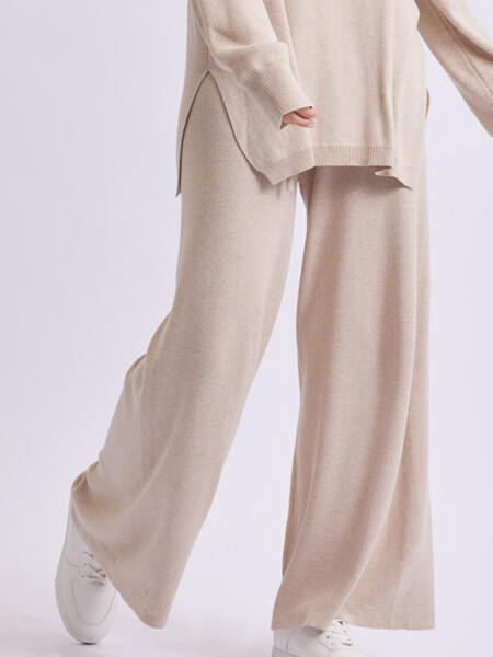 Pantalón de punto Beige