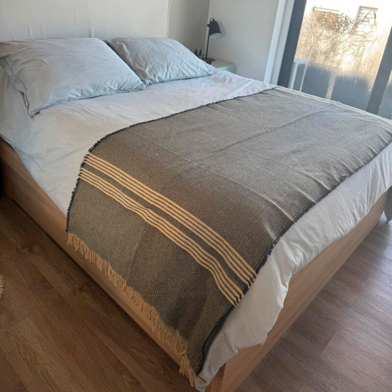 Manta pie de cama 85x230cm gris Manta pie de cama 85x230cm gris
