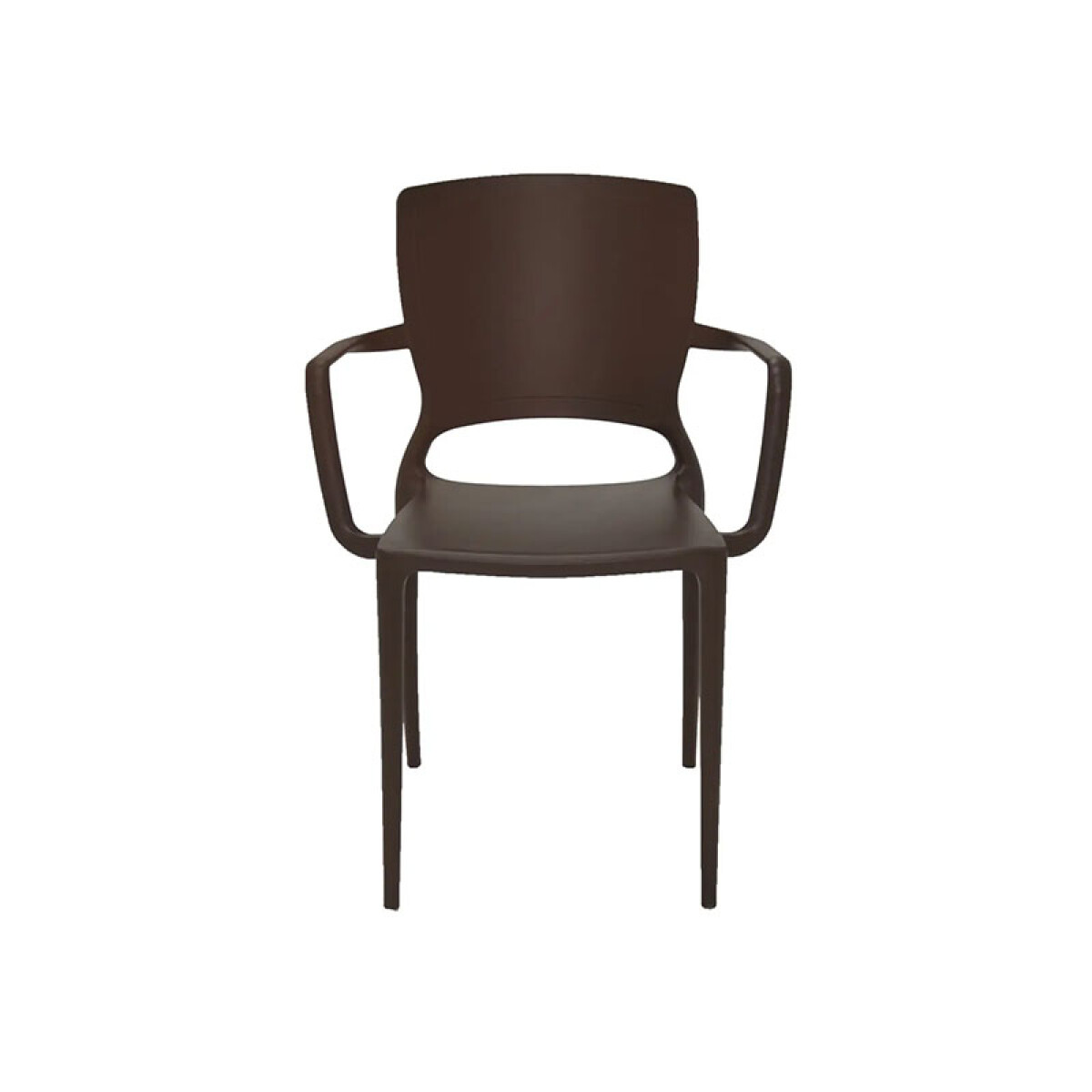 Silla respal. cerrado c/posabrazos marrón "Sofía" - TD0617 