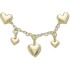 Jibbitz Gold Heart Chain Multicolor