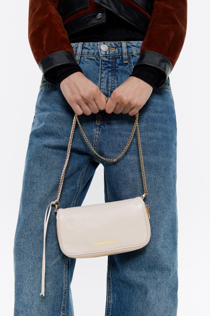 BOLSO BANDOLERA MINI PIEL BLAN Blanco