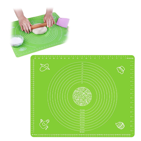 Alfombra De Silicona Para Repostería Pasteleria Con Medidas Color Variante Verde