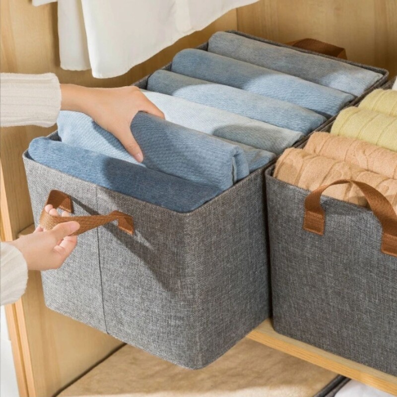 Organizador Plegable Con Estructura Metálica Almacenar Color Beige Organizador Plegable Con Estructura Metálica Almacenar Color Beige