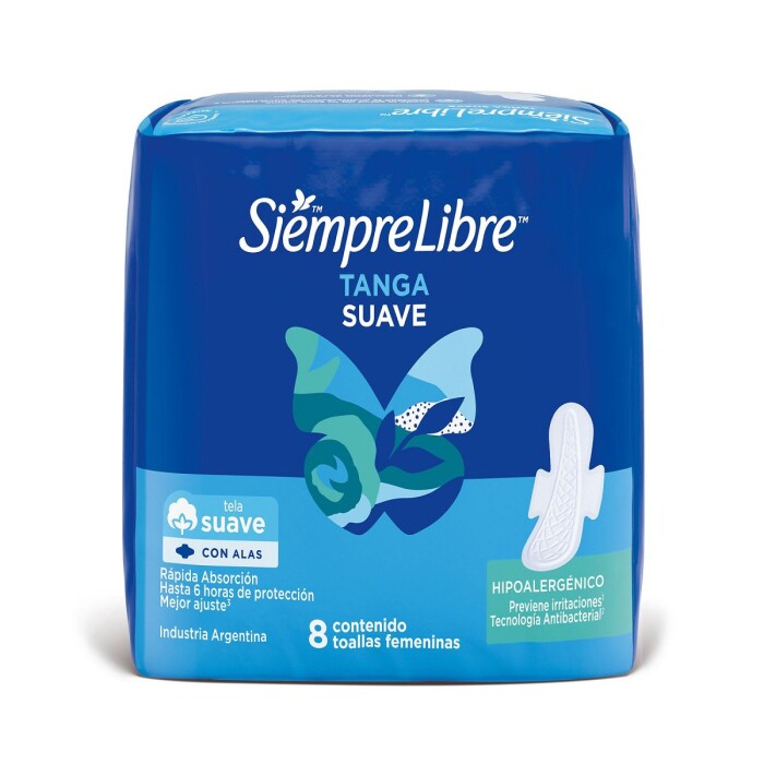 SIEMPRE L. MAX SUAVE TANGA C/A PAQ. X 8 única