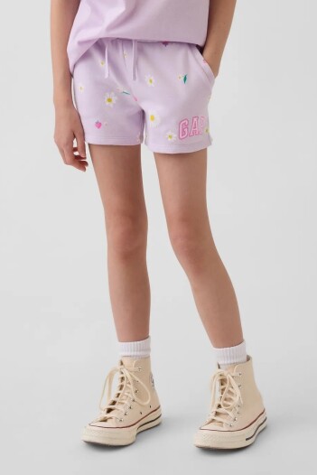 Short Deportivo Estampado Niña Purple Floral