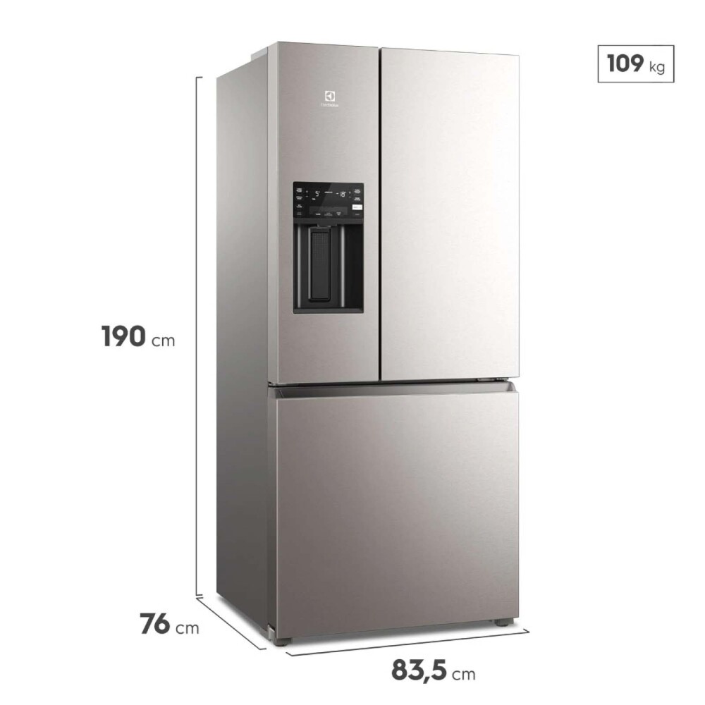 HELADERA ELECTROLUX 633-LITROS GRIS IM8IS