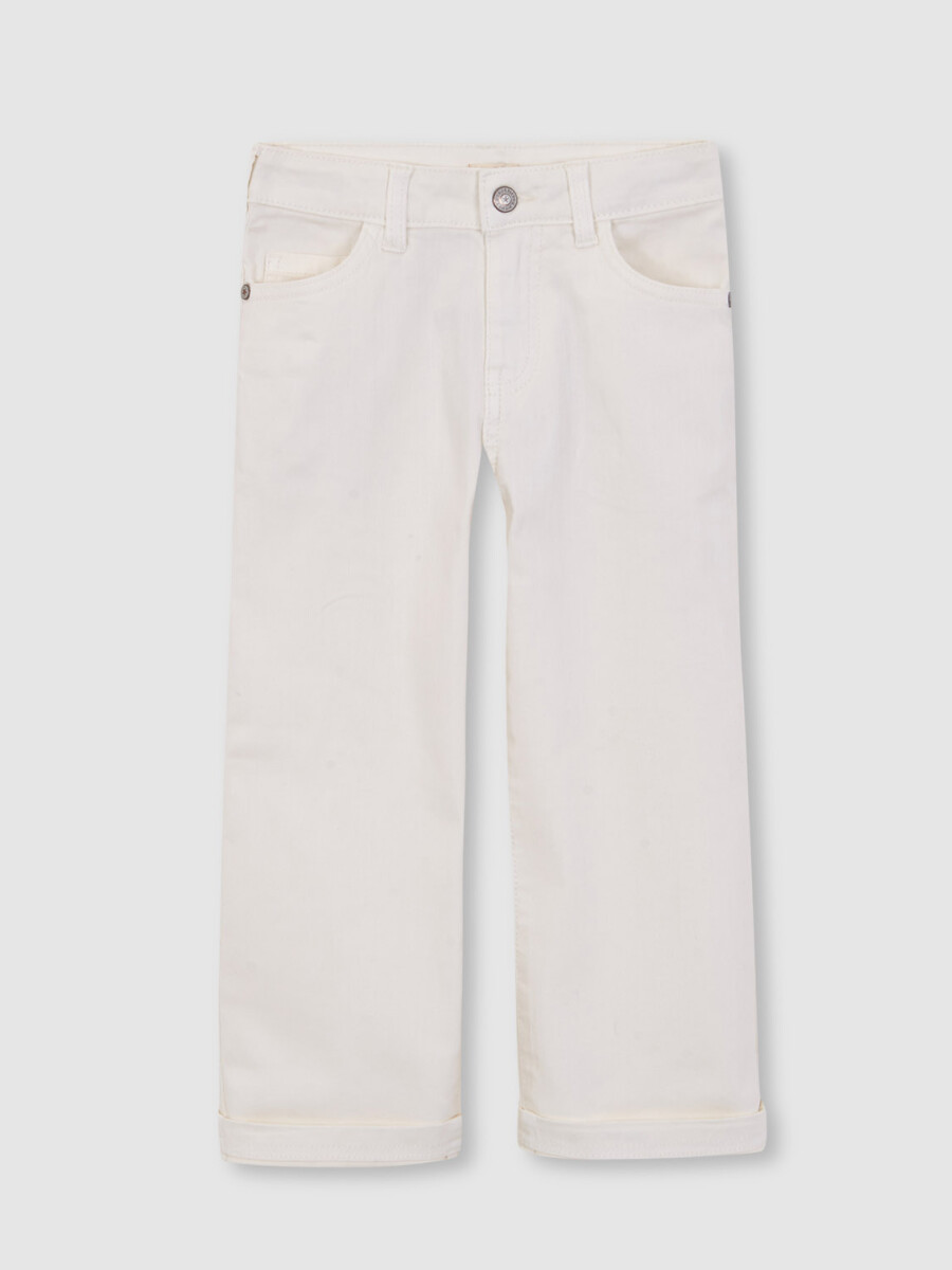 Pantalon Crudo Cinco Bolsillos Marfil