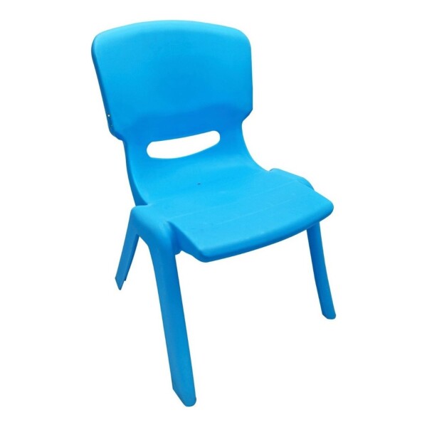 Pack Silla Infantil X2 Niños Plástico Reforzada Apilable Color Variante Celeste