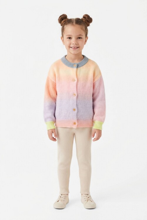 Cardigan tejido en degradé ROSA