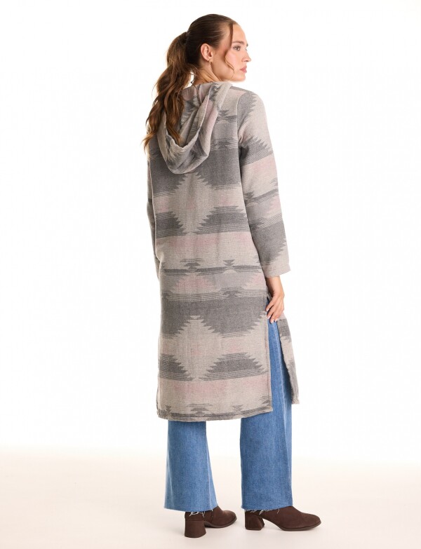 Cardigan Con Capucha GRIS/MULTI