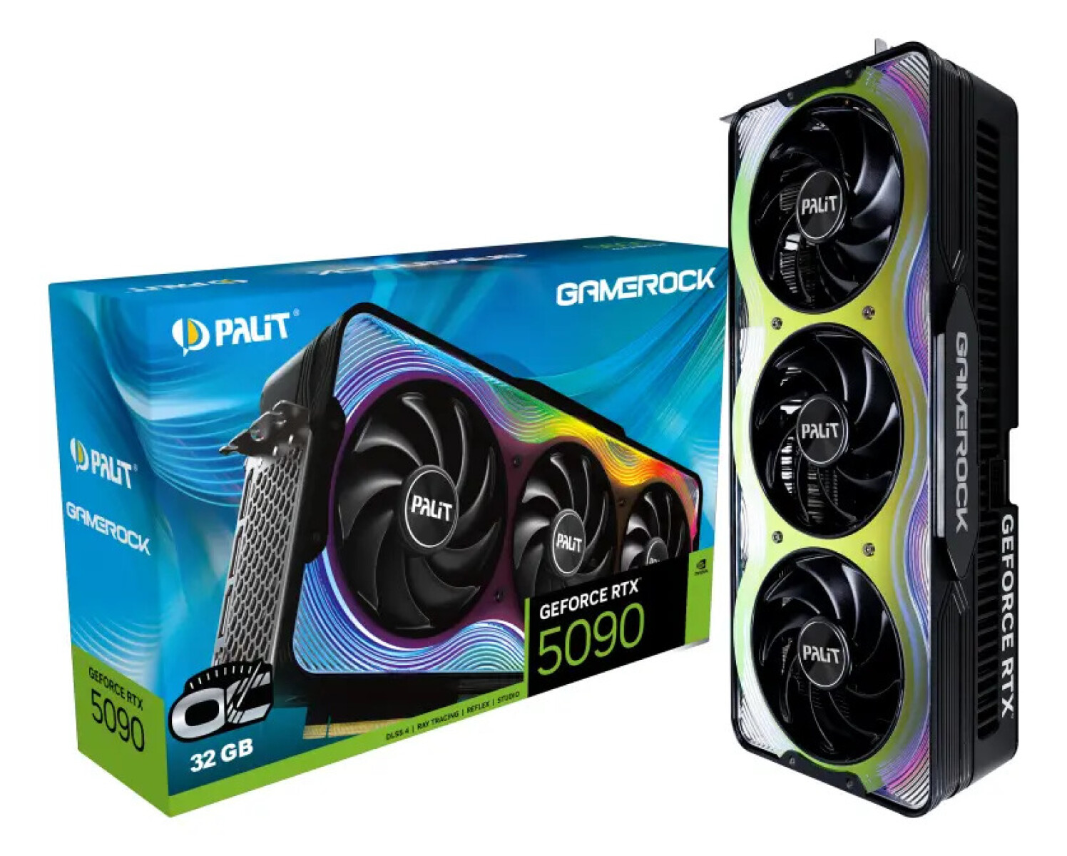 Tarjeta De Video Geforce Rtx 5090 Gamerock Oc 32gb Gddr7 - TARJETA VIDEO PALIT RTX5090 GAMEROCK 32G 