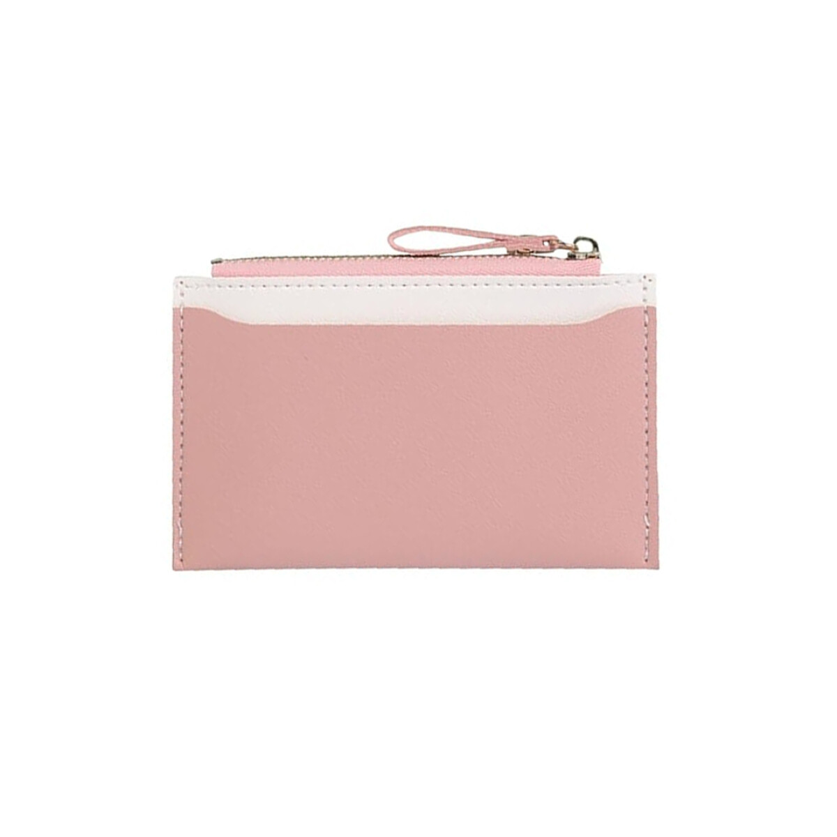 Monedero tarjetero bicolor - Rosado 