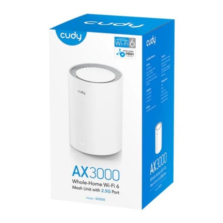 Mesh Cudy Wifi 6 AX3000 2 Ports Gigabit (1P) White 001