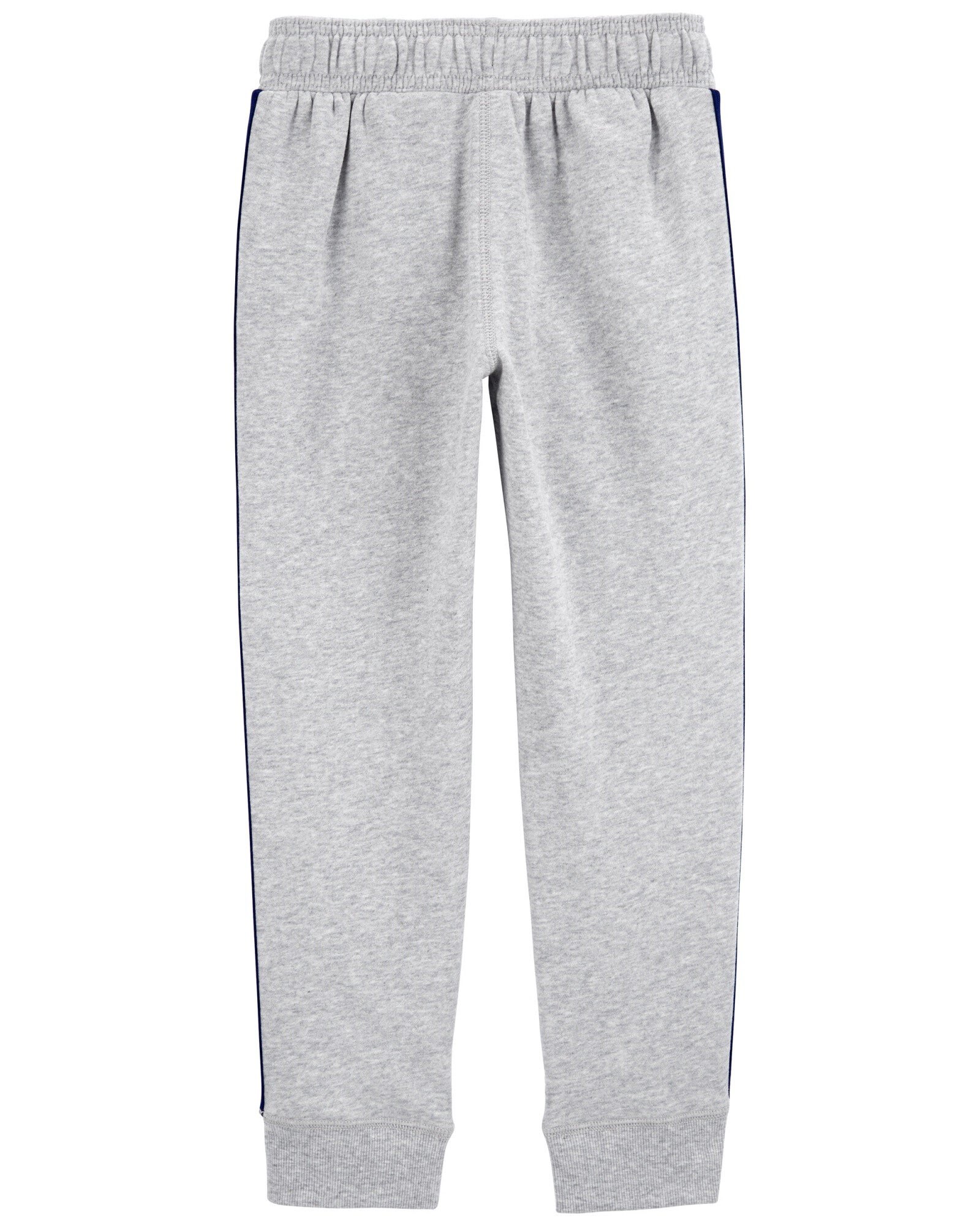 Pantalón de algodón, con franja lateral, gris. Talles 6-8 Sin color