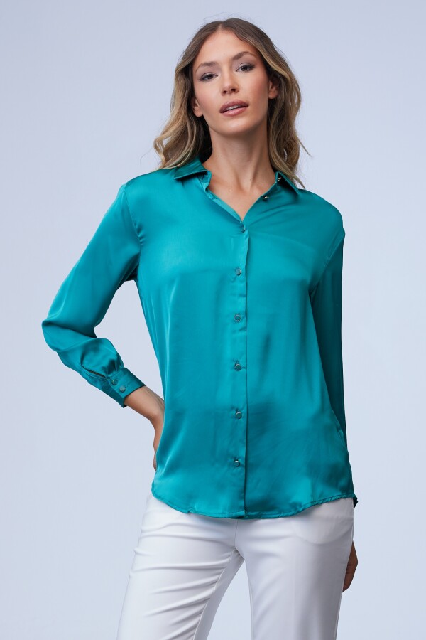 Camisa Saten VERDE