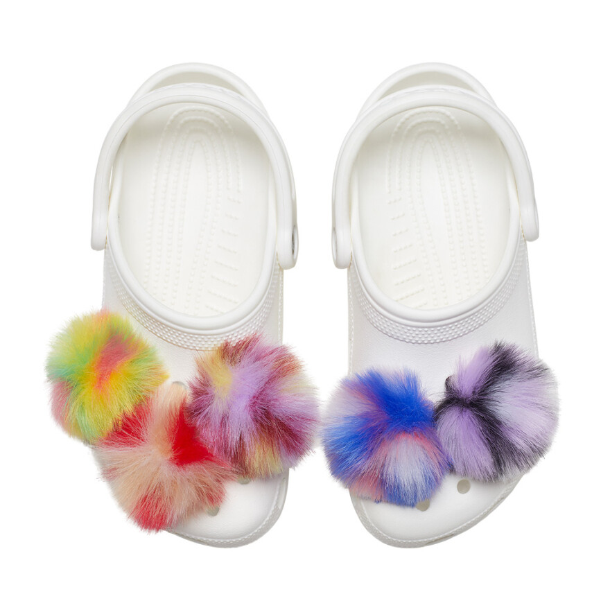 Jibbitz Dyed Puff 5 Pack Multicolor