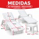 Set x2 Reposeras piscina+ mesa auxiliar BLANCO