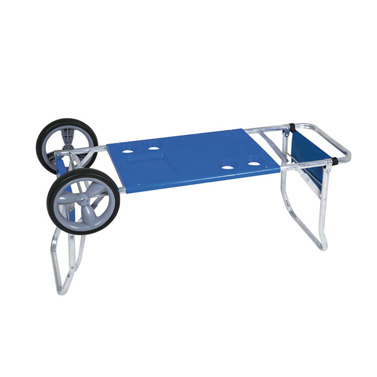 Carrito de Playa en Aluminio MOR con Extensión para conservadora Azul 