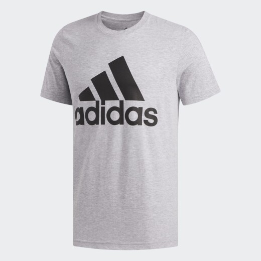 Remera Adidas Hombre Moda Basic Bos Tee Gris S/C