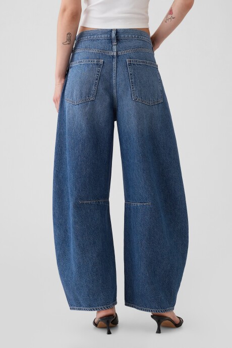 Jean Horseshoe Mujer Dark Indigo