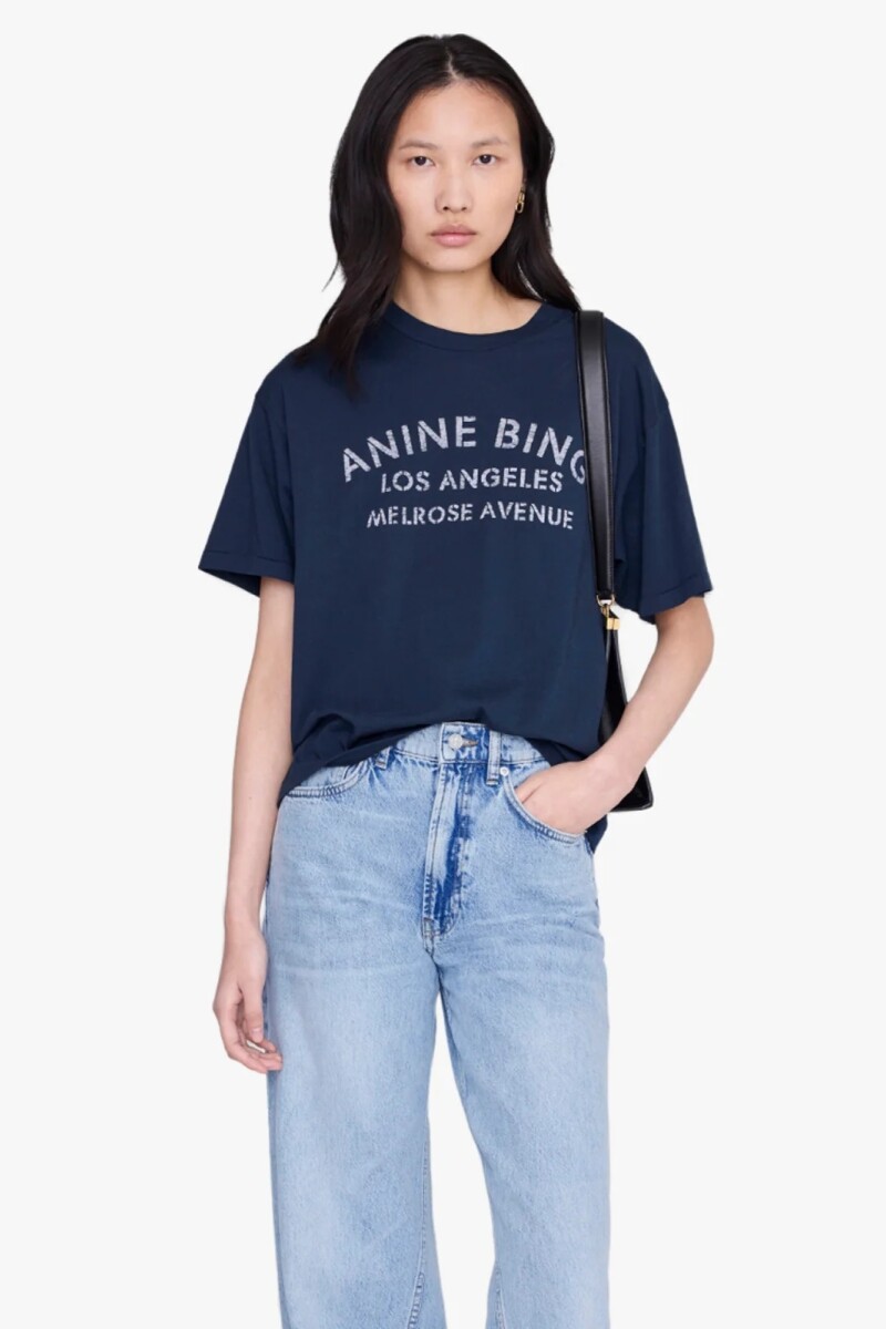 REMERA CADE MELROSE STENCIL Navy