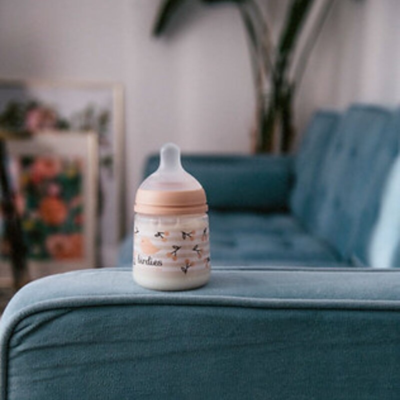 Mamadera biberón anticólico SX Pro fisiológico 150 ml 0-3m Birdies Rosa