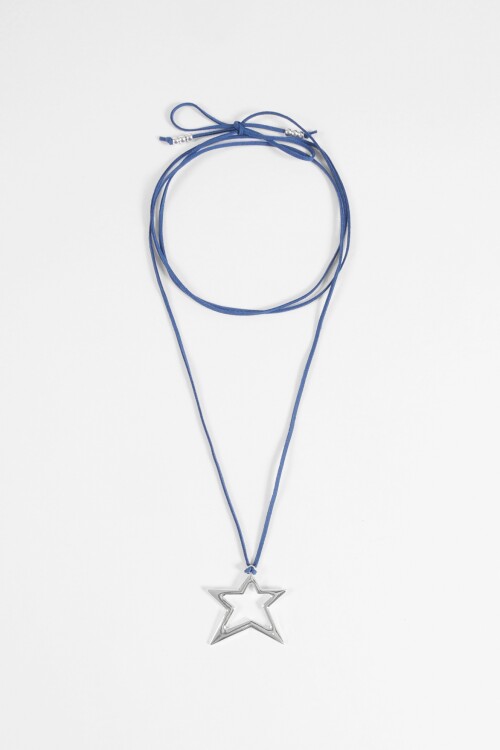 Collar estrella azul