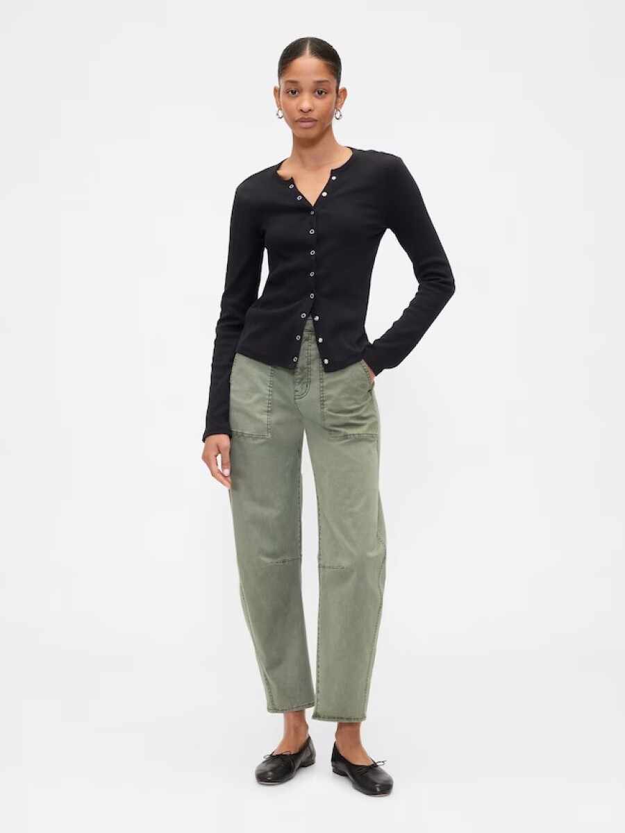 Pantalòn Khaki Barrel Mujer - Mesculen Green 