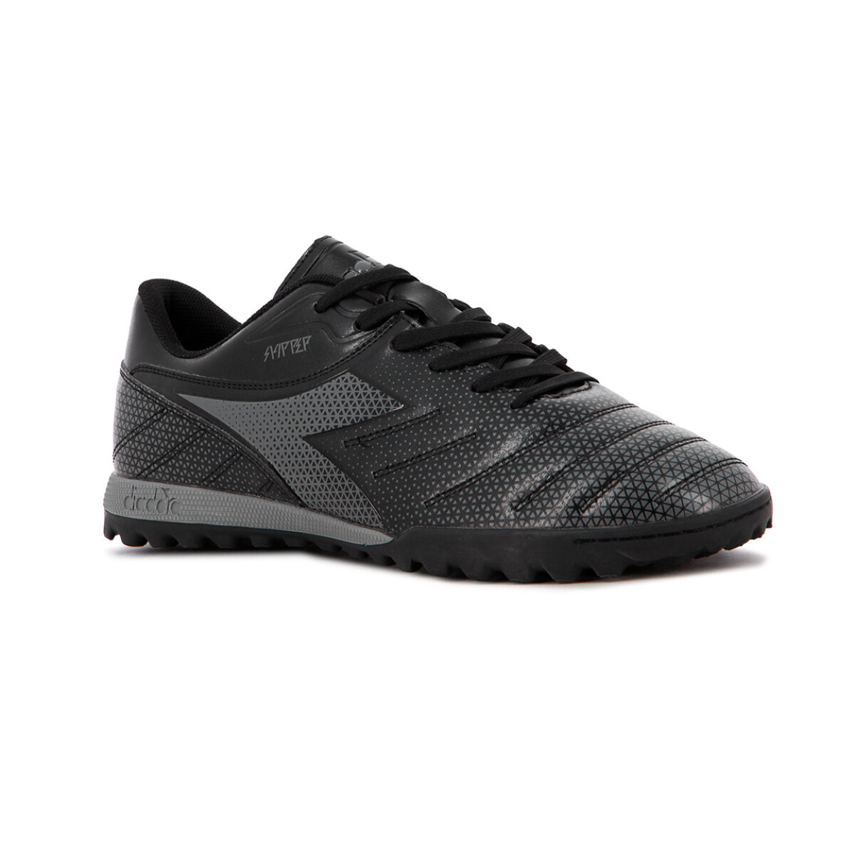 Zapato Fútbol Skipper Tf Diadora Teen - Negro-gris 