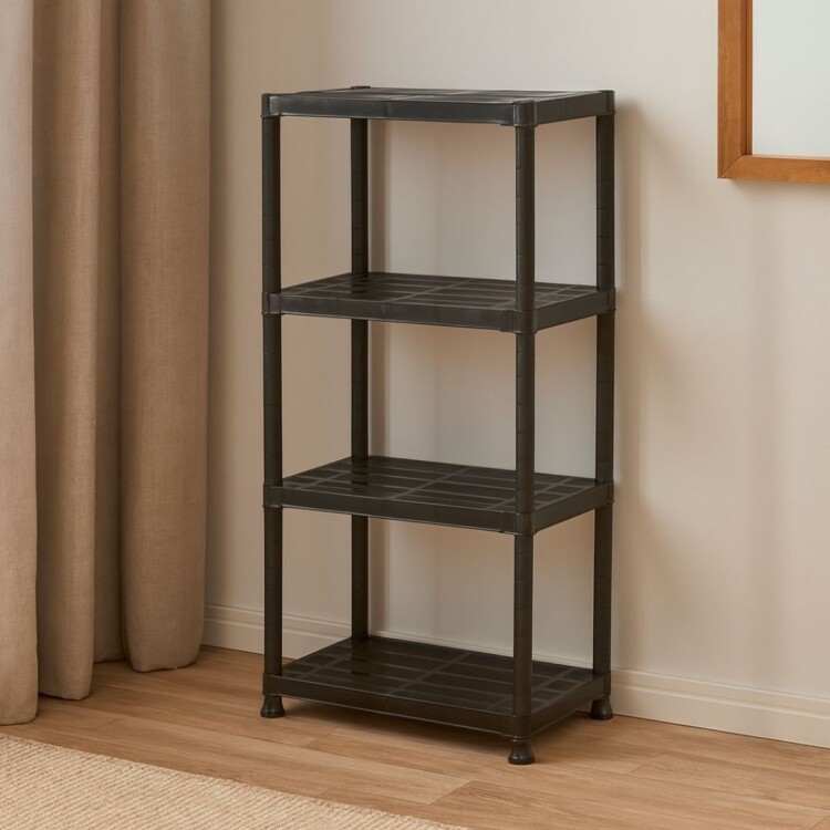 ORGANIZADOR ESTANTE MULTIUSO 4 PISOS NEGRO ORGANIZADOR ESTANTE MULTIUSO 4 PISOS NEGRO