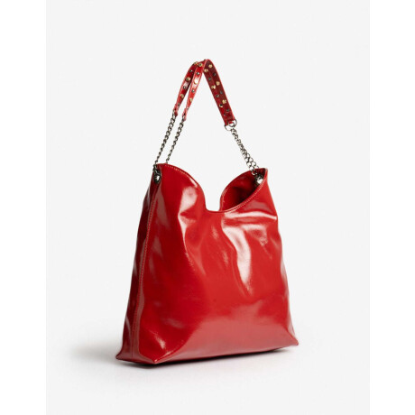 Shopper Efecto Satinado Rojo Medio