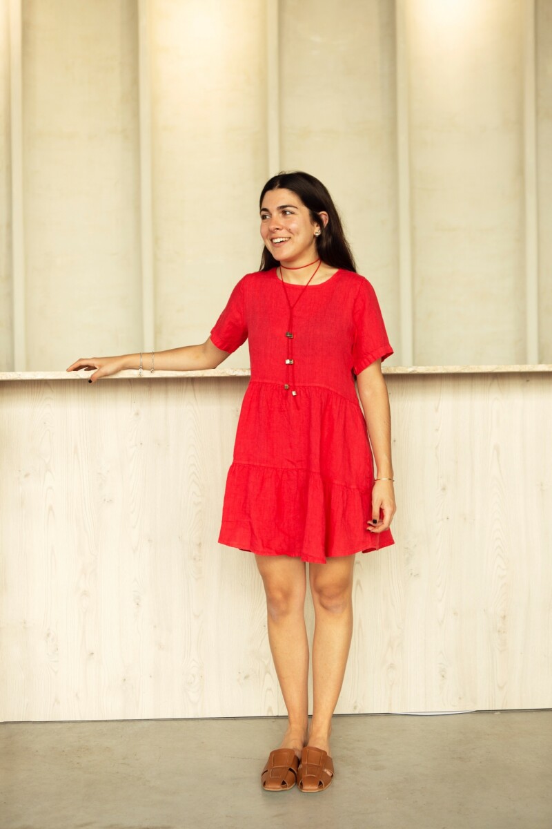 VESTIDO NEW GIRASOL - Rojo 